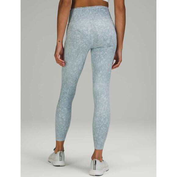Lululemon Womens Fast & Free Legging Tight 12 Blue Fog Water Athleisure - Picture 3 of 13